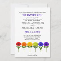 🌈 Invitación de Boda LGBT Florecer Juntos