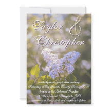 Invitación de boda lila