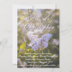 Invitación de boda lila