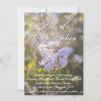 Invitación de boda lila