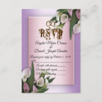 Invitación de boda lirios de cala RSVP
