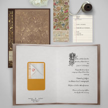 Invitación de Boda Literaria con Libro de Bibliote