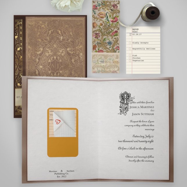 Invitación de Boda Literaria con Libro de Bibliote (Subido por el creador)