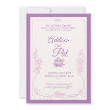 Invitación de boda Lujo Lila Claro
