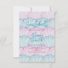invitación de boda mágica de conchas marinas