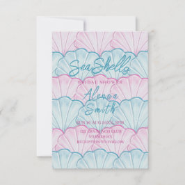 invitación de boda mágica de conchas marinas
