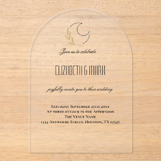 Invitación de Boda Mágica Inspirada en la Luna