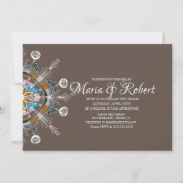 Invitación de boda mandala bohemio colorido