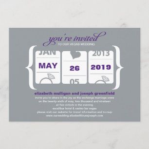 Invitación de Boda Máquina Tragaperras