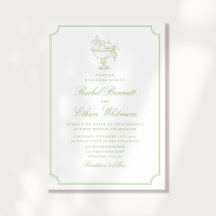 Invitación de Boda Marco Elegante Verde Cítrico