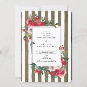 Invitación de boda Martini Olive Green