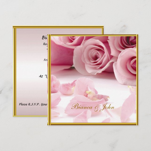 Invitación de Boda Más Popular y Elegante (Anverso / Reverso)