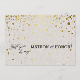 Invitación de Boda   Matrona de Honor Confeti Dora