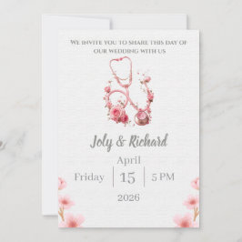 invitación de boda médica