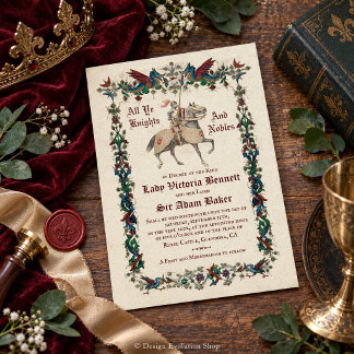 Invitación de Boda Medieval Renacentista
