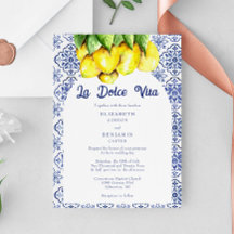 Invitación de Boda Mediterránea Lemon La Dolce Vit