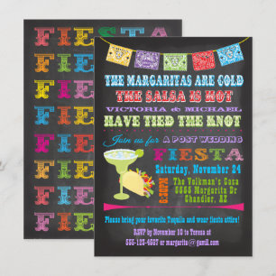 Invitación de boda mexicana después de la fiesta
