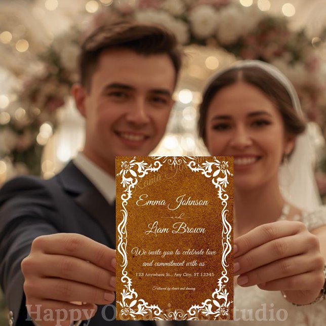 Invitación de boda mexicana rústica con Papel Pica (Subido por el creador)