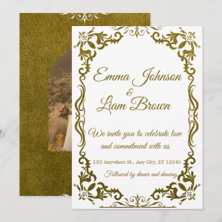 Invitación de boda mexicana verde rústica
