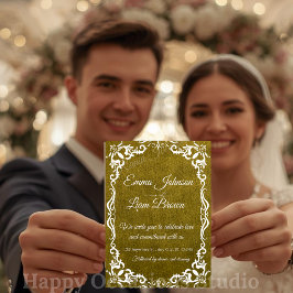 Invitación de boda mexicana verde rústica