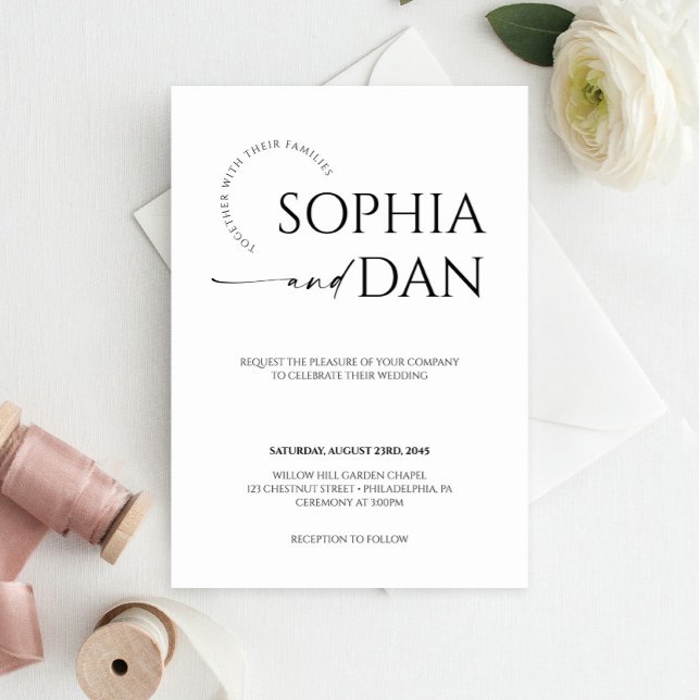 Invitación de boda mínima (Simply Minimal Wedding Invitation)