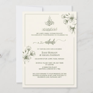 Invitación de boda Minimal Elegance   Marfil suave
