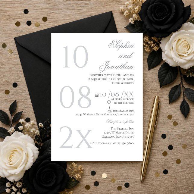 Invitación de boda minimalista (Subido por el creador)
