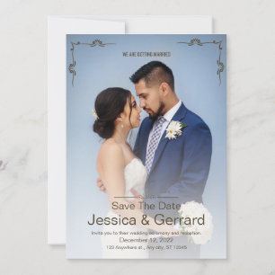 invitación de boda minimalista