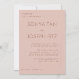 Invitación de boda minimalista