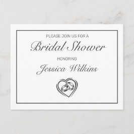 Invitación de boda minimalista blanca moderna