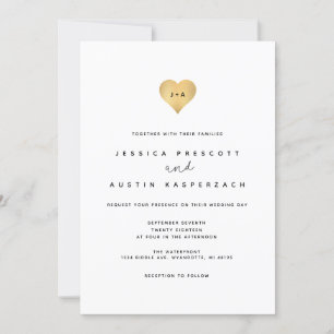 Invitación de boda minimalista caprichosa
