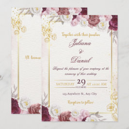Invitación de boda minimalista chic