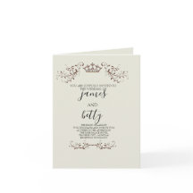 Invitación de boda minimalista de corona simple do