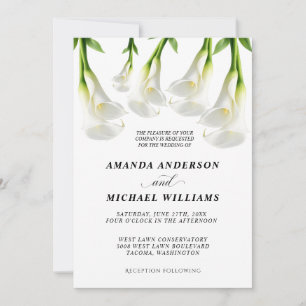 Invitación de Boda Minimalista de Lirio de Calla B