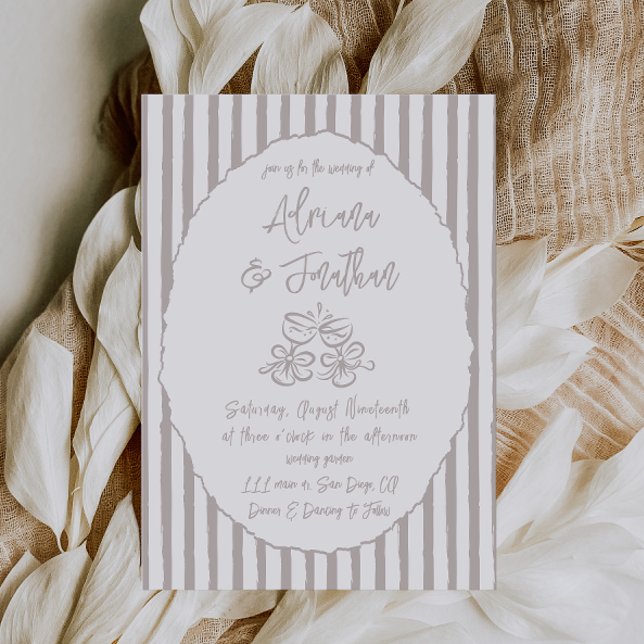 Invitación de boda minimalista dibujada a mano (Subido por el creador)
