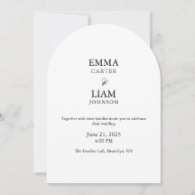 Invitación de boda minimalista editable elegante c