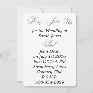 invitación de boda minimalista elegante