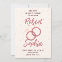 Invitación de boda minimalista elegante