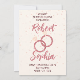 Invitación de boda minimalista elegante