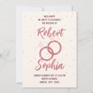 Invitación de boda minimalista elegante