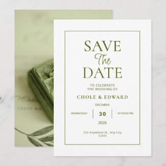 Invitación de boda minimalista elegante