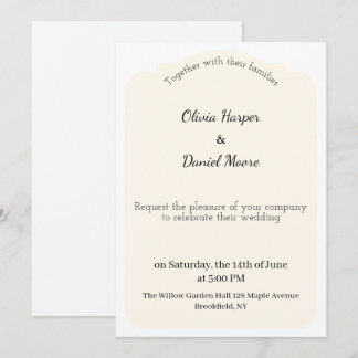Invitación de boda minimalista elegante