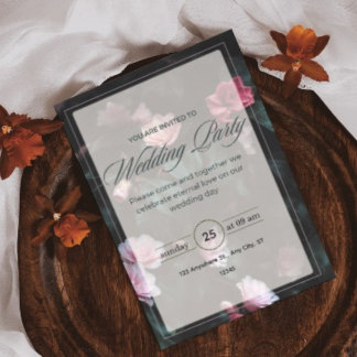 Invitación de boda minimalista elegante
