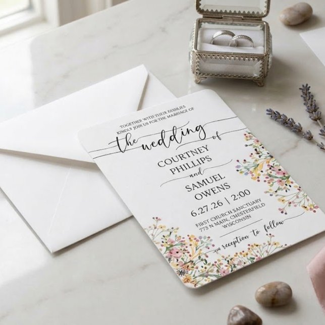 Invitación de boda minimalista elegante (Subido por el creador)