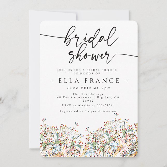 Invitación de boda minimalista elegante (Anverso)