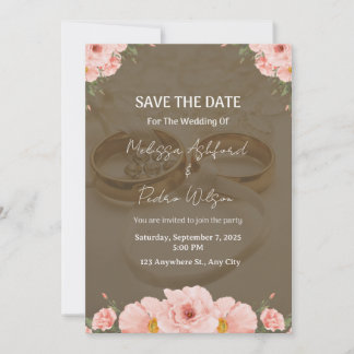 Invitación de boda minimalista elegante