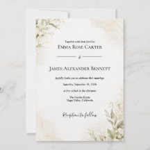 Invitación de boda minimalista elegante