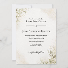 Invitación de boda minimalista elegante