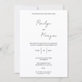 Invitación de boda minimalista elegante