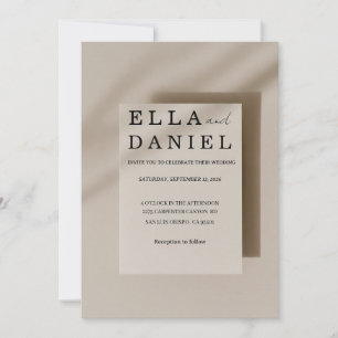 Invitación de boda minimalista elegante